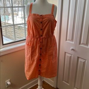 Sonoma women’s orange button down sundress